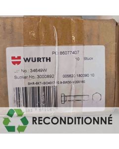 BOÎTE DE 10 VIS HEXAGONALES M20X180 || WURTH FRANCE SA 005620 180090 10 (JAMAIS UTILISÉ, DANS SON EMBALLAGE D'ORIGINE)