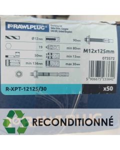 GOUJONS D'ANCRAGE POUR BETON NON FISSURE M12 X 125 MM - BOITE DE 50 || RAWPLUG R-XPT-12125/30 (JAMAIS UTILISE, DANS SON EMBALLAGE D'ORIGINE)